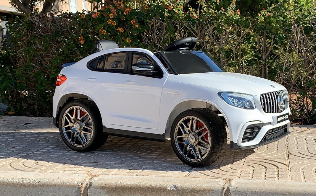 COCHE ELÉCTRICO NIÑOS MERCEDES-BENZ GLC63 S BLANCO 12v - AC-QL, Coches  eléctricos y motos para niños a batería 12v con mando RC, quads infantiles,  tractores infantiles, camiones para niños, realizamos envíos a