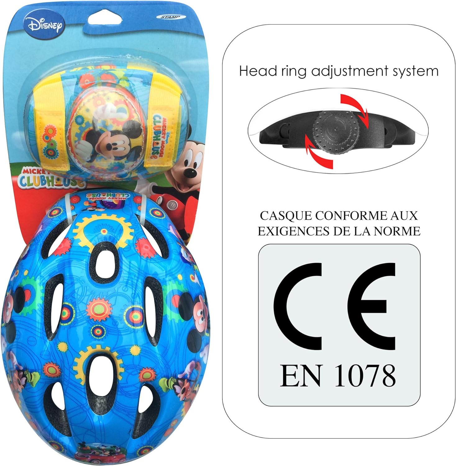 SET CASCO MICKEY+CODERAS RODILLERAS, Coches eléctricos y motos