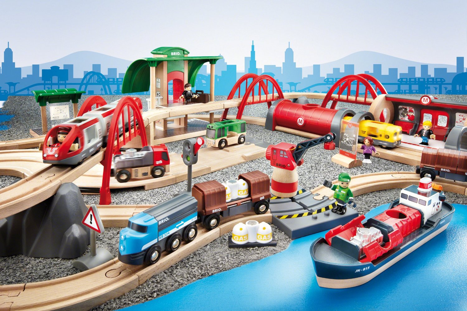 BRIO 33052 Kit circuito completo tren juguete madera