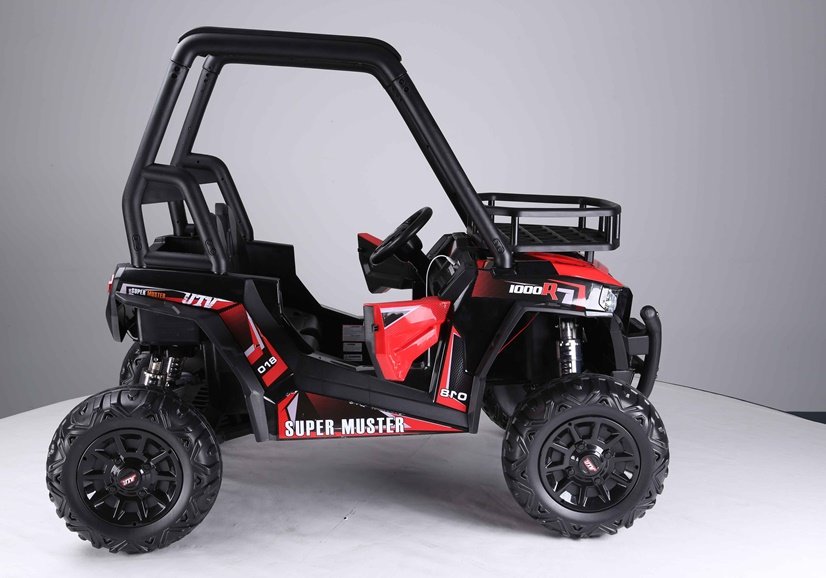 Coche a batería Buggy-Monster 24v, 2 motores, de goma, ROJO, MANDO Coches eléctricos y motos para niños a batería 12v con mando RC, quads tractores infantiles, camiones para niños,