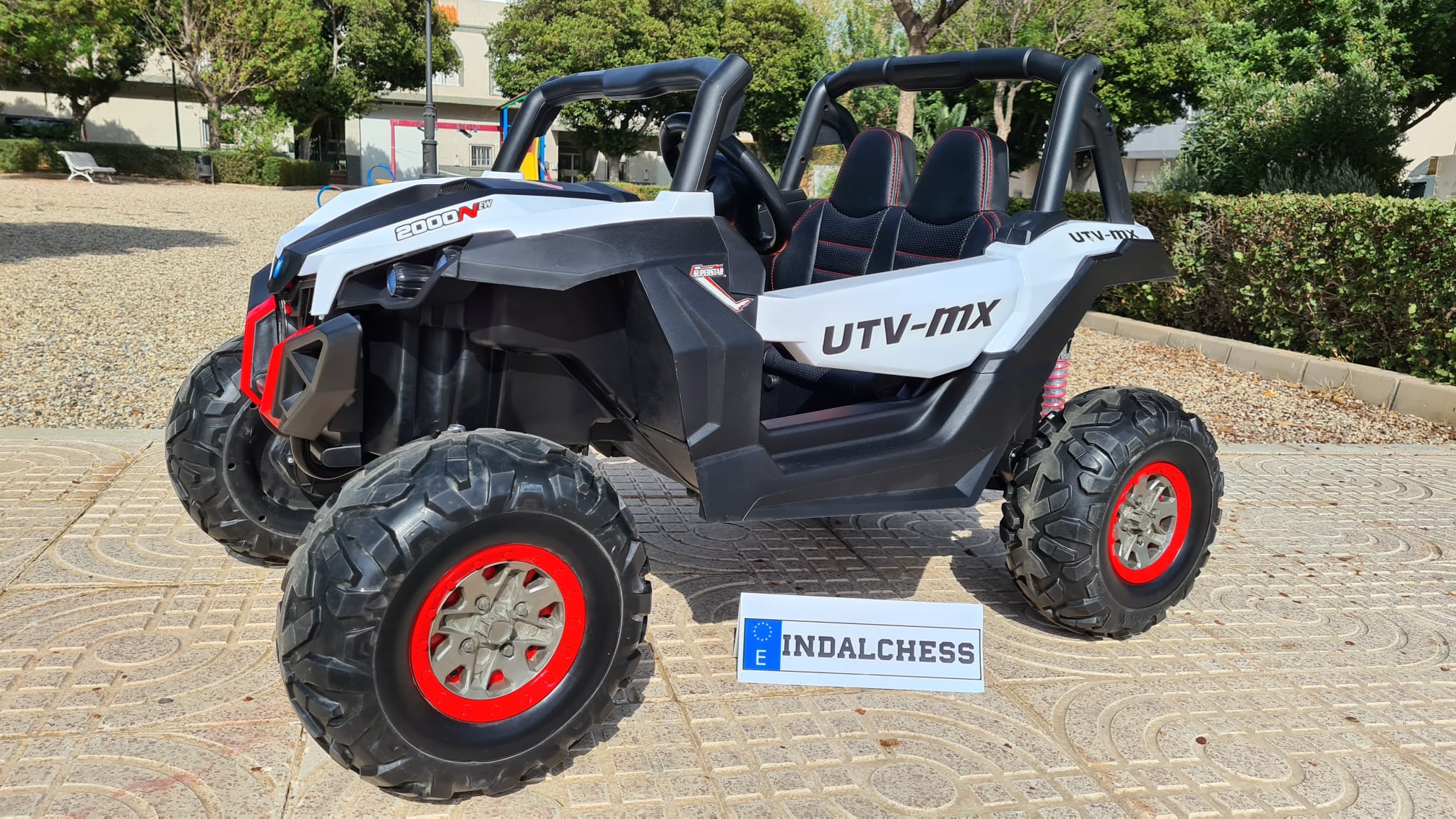 Carro Electrico Montable Rally Wheel 12v Buggy Blanco VENTA BUGGY