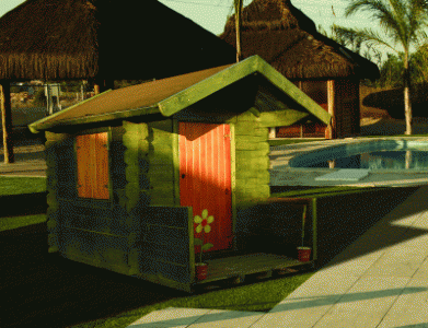 CASITA DE MADERA INFANTIL PARA JUEGOS MODELO SUSANA, KIT DE MONTAJE, VIENE SIN PINTAR, DIMENSIONES 135 x 148 cmX155cm