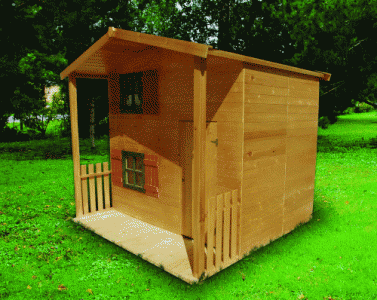 CASA JARDIN PARA NI�OS, FABRICADA EN MADERA, KIT DE MONTAJE MODELO D�PLEX-UXUE