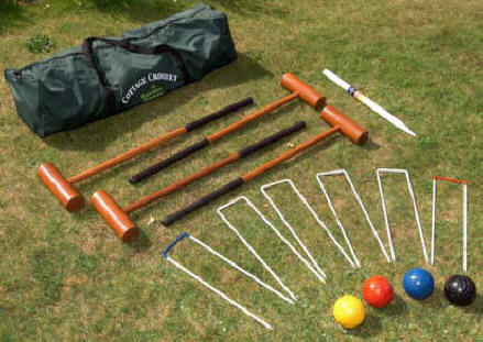 JUEGOS O DEPORTES DE JARDIN; CROQUET COTTAGE DE MADERA
