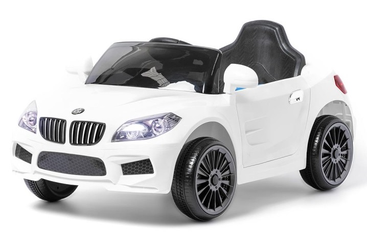 COCHE ELÉCTRICO NIÑOS BERLINA SERIE5 12V, BLANCO, MANDO RC, Coches