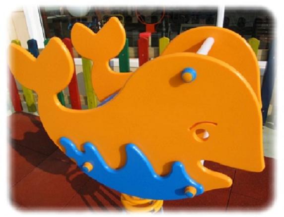 BALANCIN MUELLE USO PUBLICO INFANTIL, MODELO BALLENA, REF ASL_17122