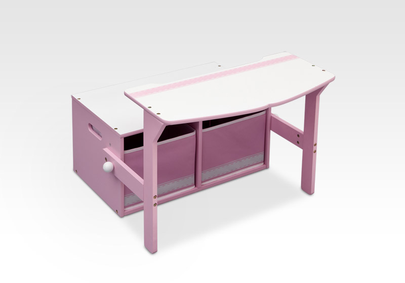 Venta Banco infantil rosa de almacenamiento 3 en 1 DE MADERA. TB84565GN