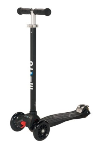 COMPRAR PATINETE MAXI-MICRO NEGRO CON MANDO MARCA "MICRO SUIZA", BLACK T-BAR, NI�OS DE 6 A 9 A�OS