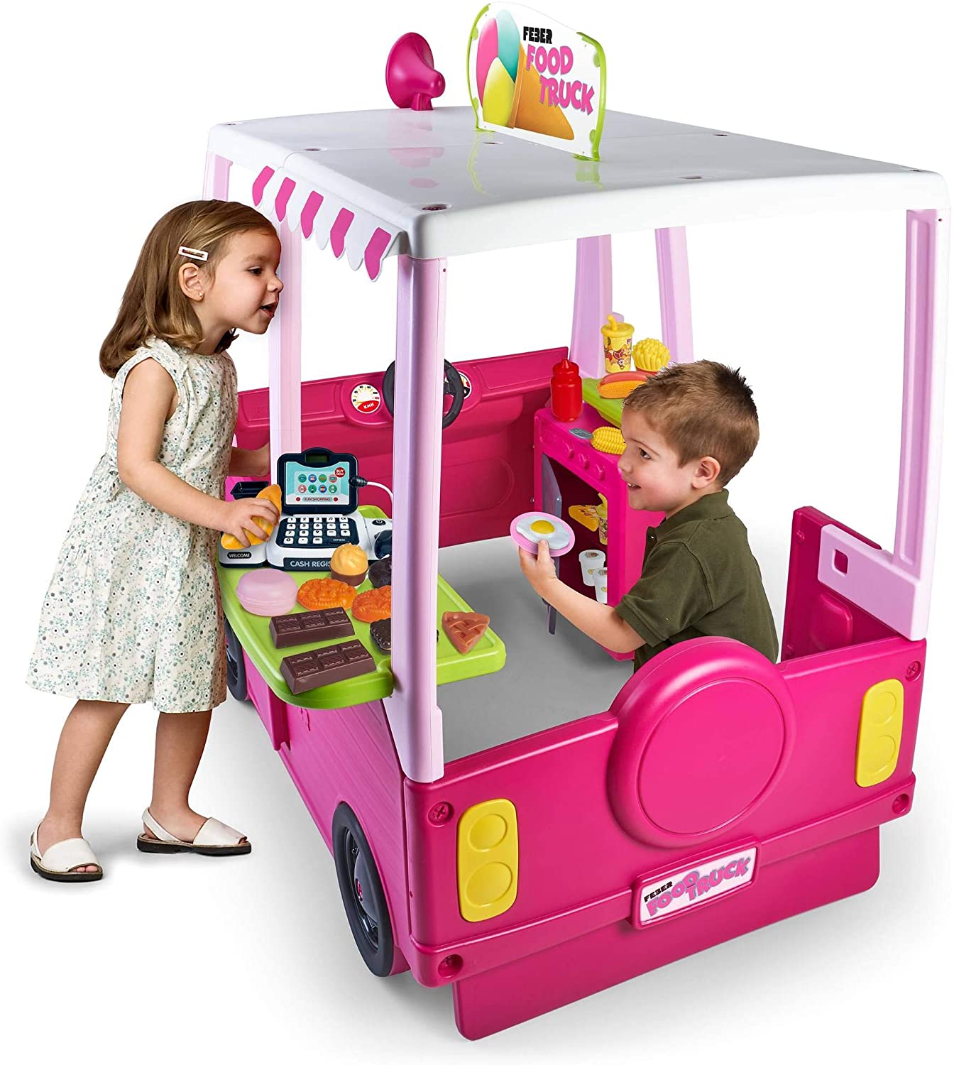 Food Truck - FE12990, Coches eléctricos y motos para niños a batería 12v con mando RC, quads infantiles, tractores infantiles, niños, realizamos envíos a domicilio.