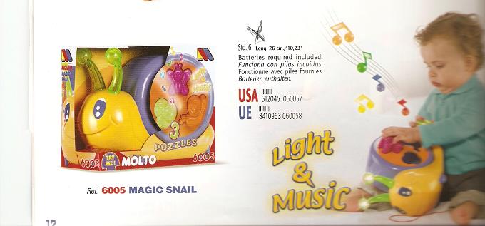 MOLTO MAGIC CARACOL con luces y melodias ref_6005