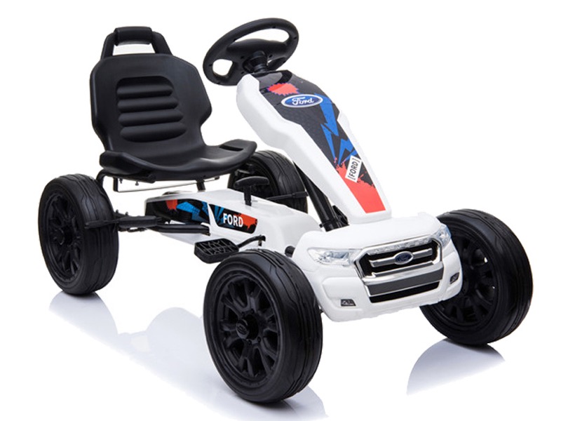 DE PEDALES FORD PARA NIÑOS, BLANCO - HASTA 8 AÑOS - AC-DKG01-W - LE4090, Coches y motos para niños a batería 12v con mando RC, quads infantiles, tractores infantiles, camiones