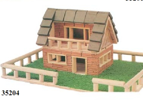 KERANOVA 35204- CHALET MINIATURA KIT CON LADRILLOS ESCALA 1:20