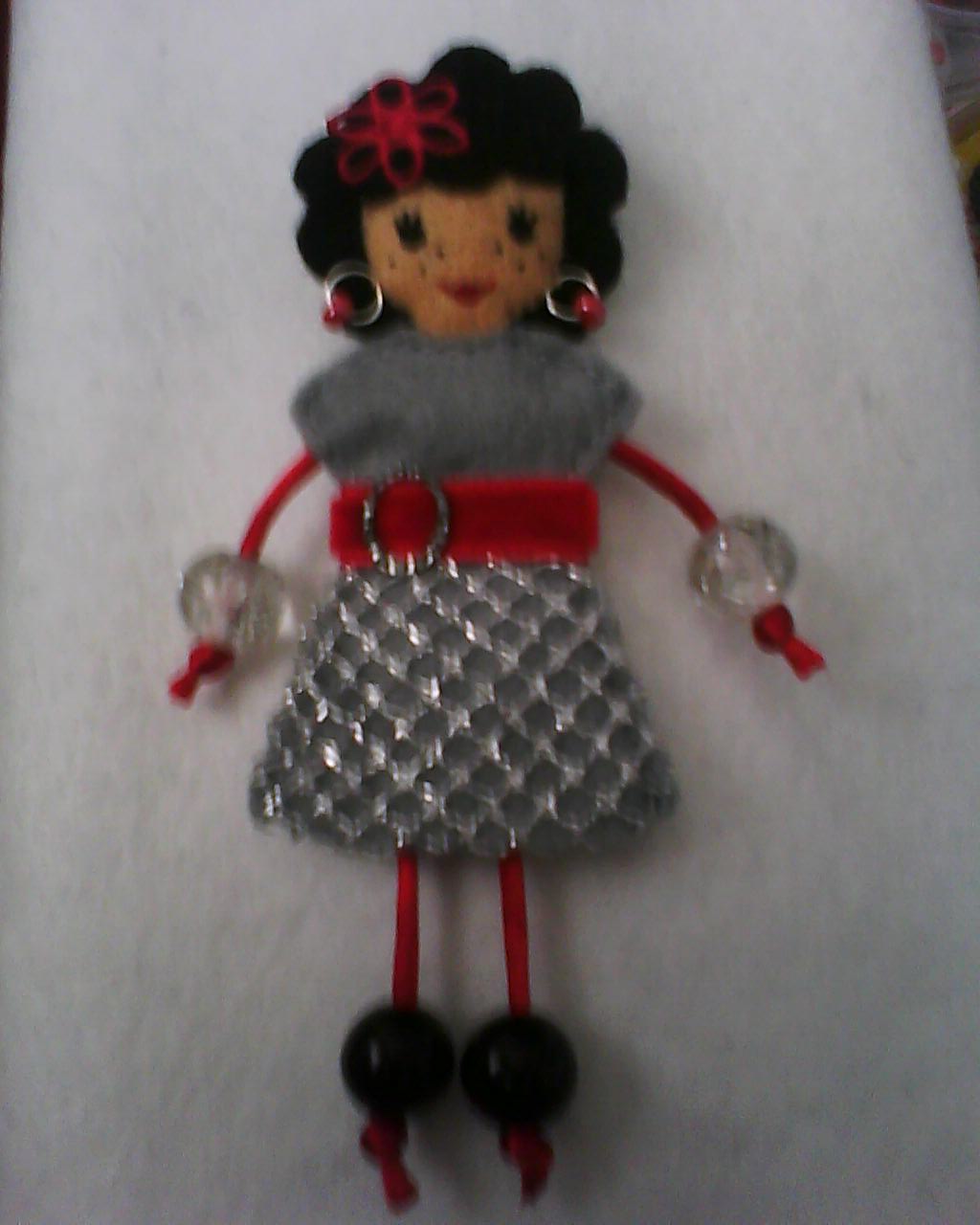BROCHES FIELTRO MUÑECAS, MUJER VESTIDA CON TRAJE, PANTALÓN, CHAQUETA