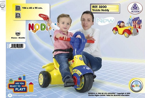 TRICICLO DE JUGUETES NODDY, REF_3200 LICENCIA NODDY FABRICADA EN ESPA�A POR INJUSA