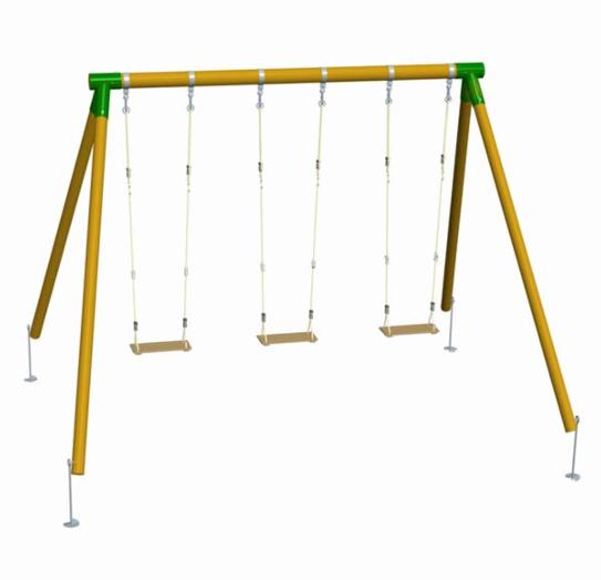 COLUMPIO INFANTIL DE MADERA 3 ASIENTOS PARA NINOS Coches electricos y motos para ninos a bateria 12v con mando RC quads infantiles tractores infantiles camiones para ninos realizamos envios a domicili...
