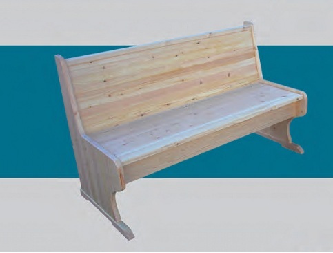COMPRAR MUEBLES DE MADERA MACIZA,: BANCO MADERA PINO SIN BARNIZAR, MODELO DE 2 METROS DE LARGO