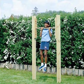 VENTA BARRA FIJA EJERCICIOS DE MADERA PARA GIMNASIA EN TU PROPIO JARDIN
