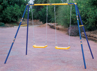 COLUMPIOS INFANTILES, DE JARD�N DOBLE ASIENTO CON CUERDA, LL_3208