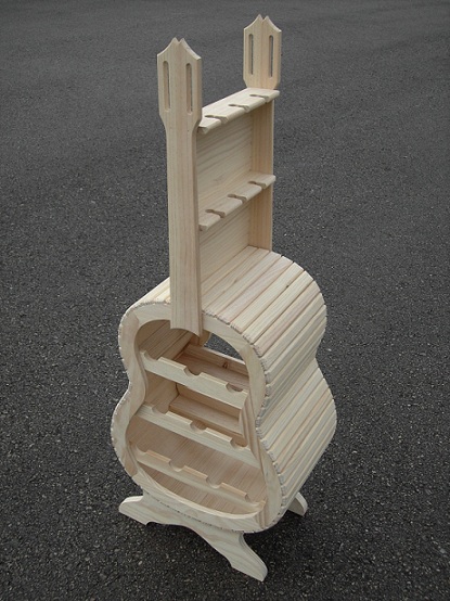 BOTELLERO GUITARRA DE NADERA: COMPRAR BOTELLERO R�STICO DE MADERA MACIZA DE PINO LAMINADA DECORATIVO