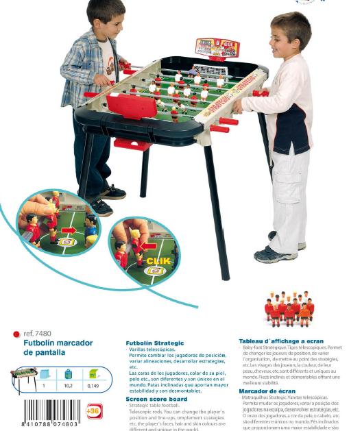 DESCUENTOS EN FUTBOLINES PARA NI�OS STRATEGIC CON MARCADORES DE PANTALLA, DE JUGUETES CHICOS, REF_7480