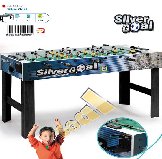 OFERTON MESA DE FUTBOLIN, ESPECIAL PARA NI�OS A PARTIR DE 3 A�OS MODELO SILVER GOAL DE MADERA MARCA CHICOS JUGUETES, REF_B6540.