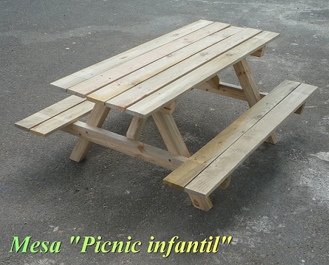 MESA PICNIC INFANTIL DE MADERA - COMPRAR MESAS PICNIC INFANTIL PRECIOS