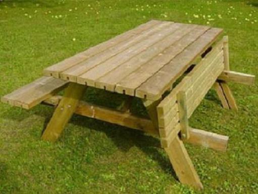MESAS DE PICNIC-BANCOS DE MADERA PARA JARD�N- MESAS DE CAMPO PARA EXTERIOR- MESAS DE MADERA PARA JARD�N
