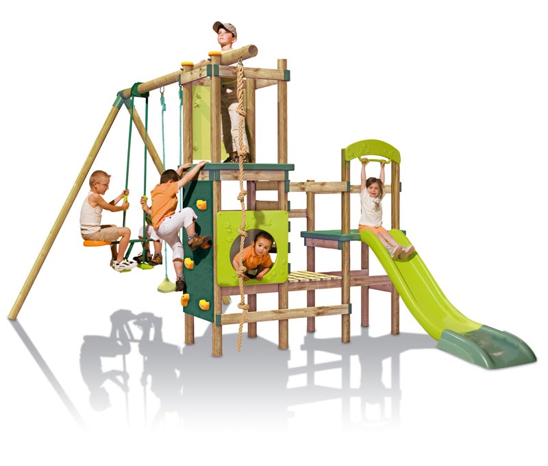 PARQUE INFANTIL SMOBY MAYORETTE, MODELO HIMALAYA DE MADERA, COLUMPIO, TOBOG�N, TUNEL, TREPADORA, ETC, SMOBY_506200
