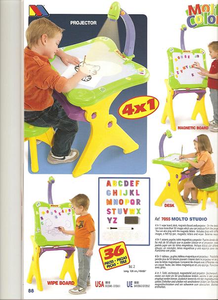 PUPITRE MOLT� ESTUDIO PROYECTOR INFANTIL 4EN1,REF_7055
