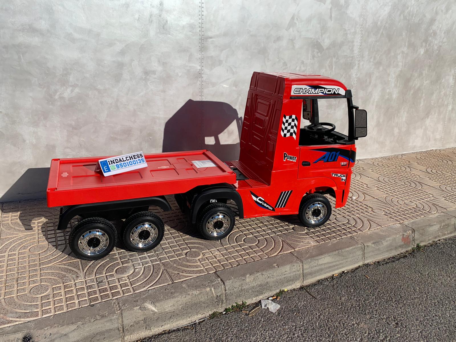 punto Analgésico lineal REMOLQUE PARA CAMIÓN ACTROS 4X4 INFANTIL DE 12V COLOR ROJO - LE7709, Coches  eléctricos y motos para niños a batería 12v con mando RC, quads infantiles,  tractores infantiles, camiones para niños, realizamos
