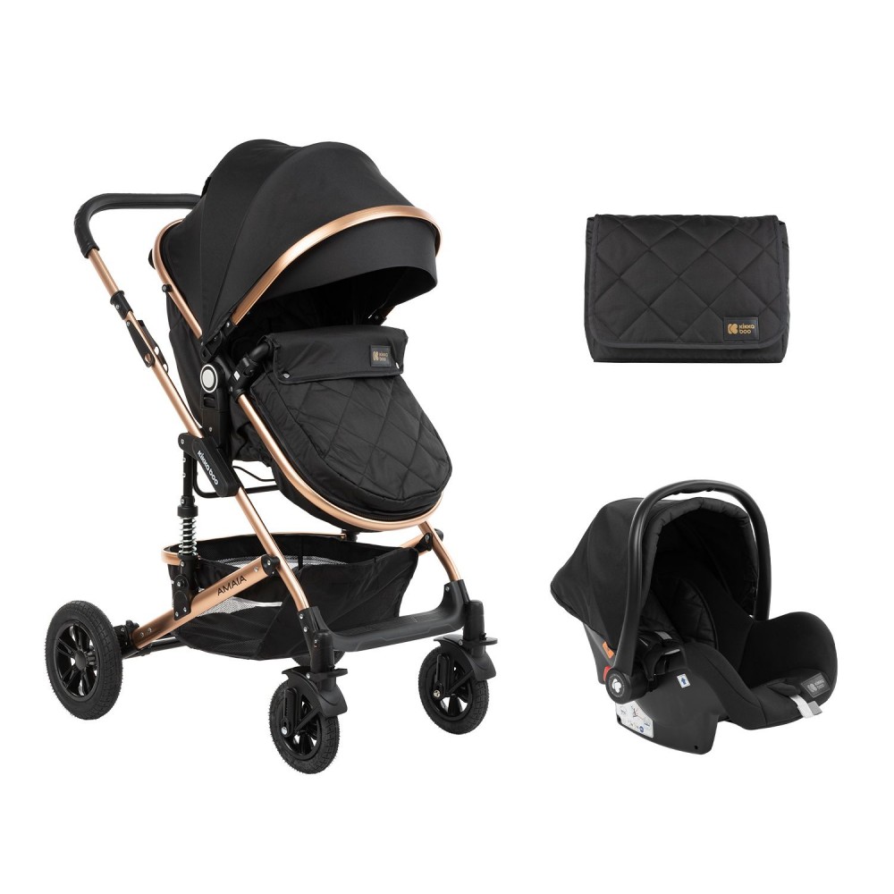 SILLA DE PASEO PARA BEBE - COCHECITO CONVERTIBLE AMAIA NEGRO + GRUPO 0 - KKB31001010122, Coches eléctricos y motos para niños a batería 12v con quads infantiles, tractores infantiles, camiones