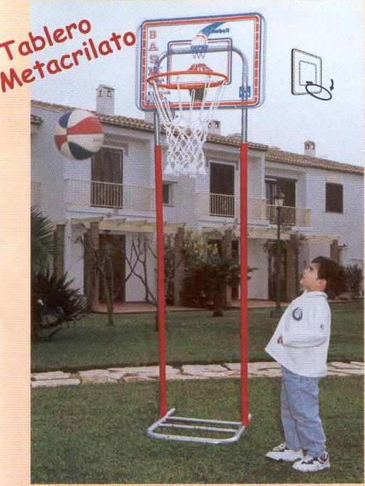 COMPRAR CANASTA DE BALONCESTO DE METACRILATO, CON POSTE REGULABL