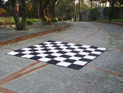 TABLERO GIGANTE AJEDREZ DE LONA REFORZADA,PARA JARDIN O PARQUES