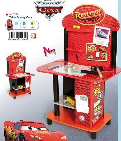 Taller infantil de juguete de la pelicula Cars de Disney.