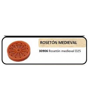 VENTA Keranova 30906. Rosetón medieval en miniatura de resina para maquetas. Bolsa 4 rosetones
