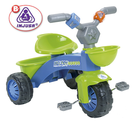 TRICICLO DE PEDALES CON SONIDOS MELODY DE INJUSA, INJ370