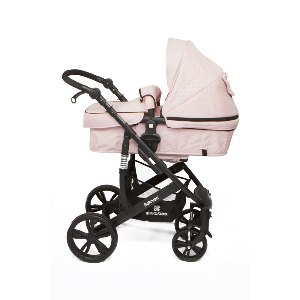 SILLA DE PASEO PARA BEBE MODELO BELOVED 2 EN 1 TRANSFORMABLE COLOR ROSA
