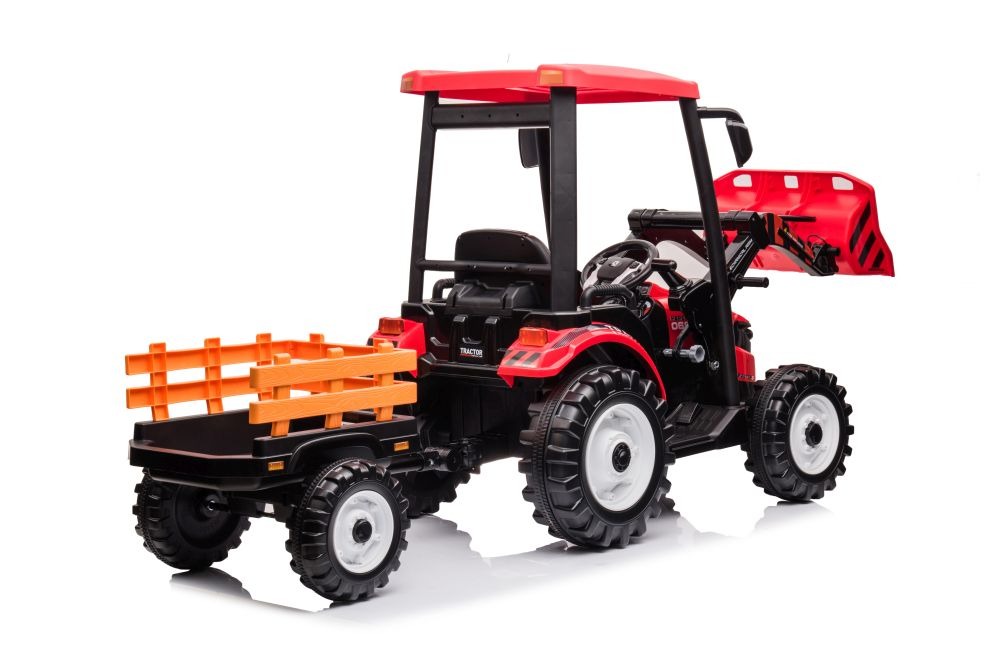 Tractor a bateria con remolque Hercules Red 24V MANDO RC INDA919 LE 10553 Coches electricos y motos para ninos a bateria 12v con mando RC quads infantiles tractores infantiles camiones para ninos real...