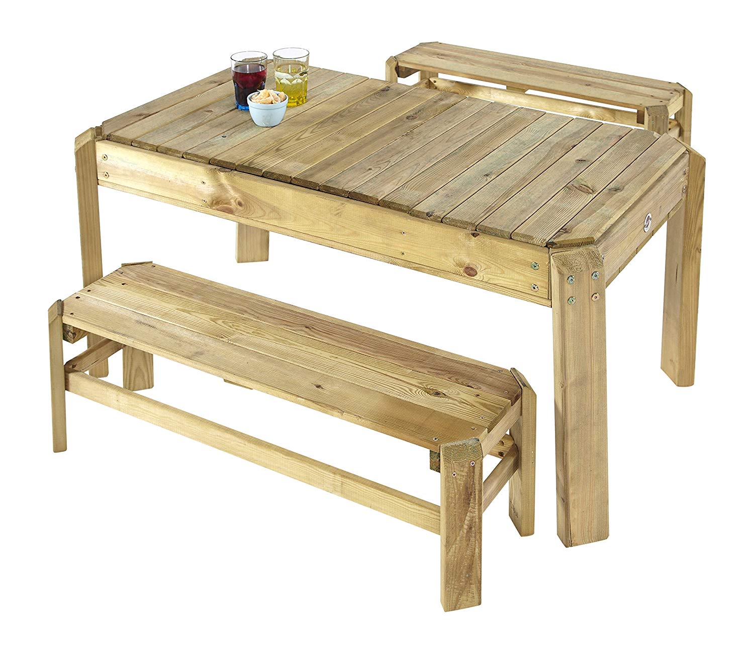 Mesa infantil madera con doble compartimiento agua, arena, IndalChess