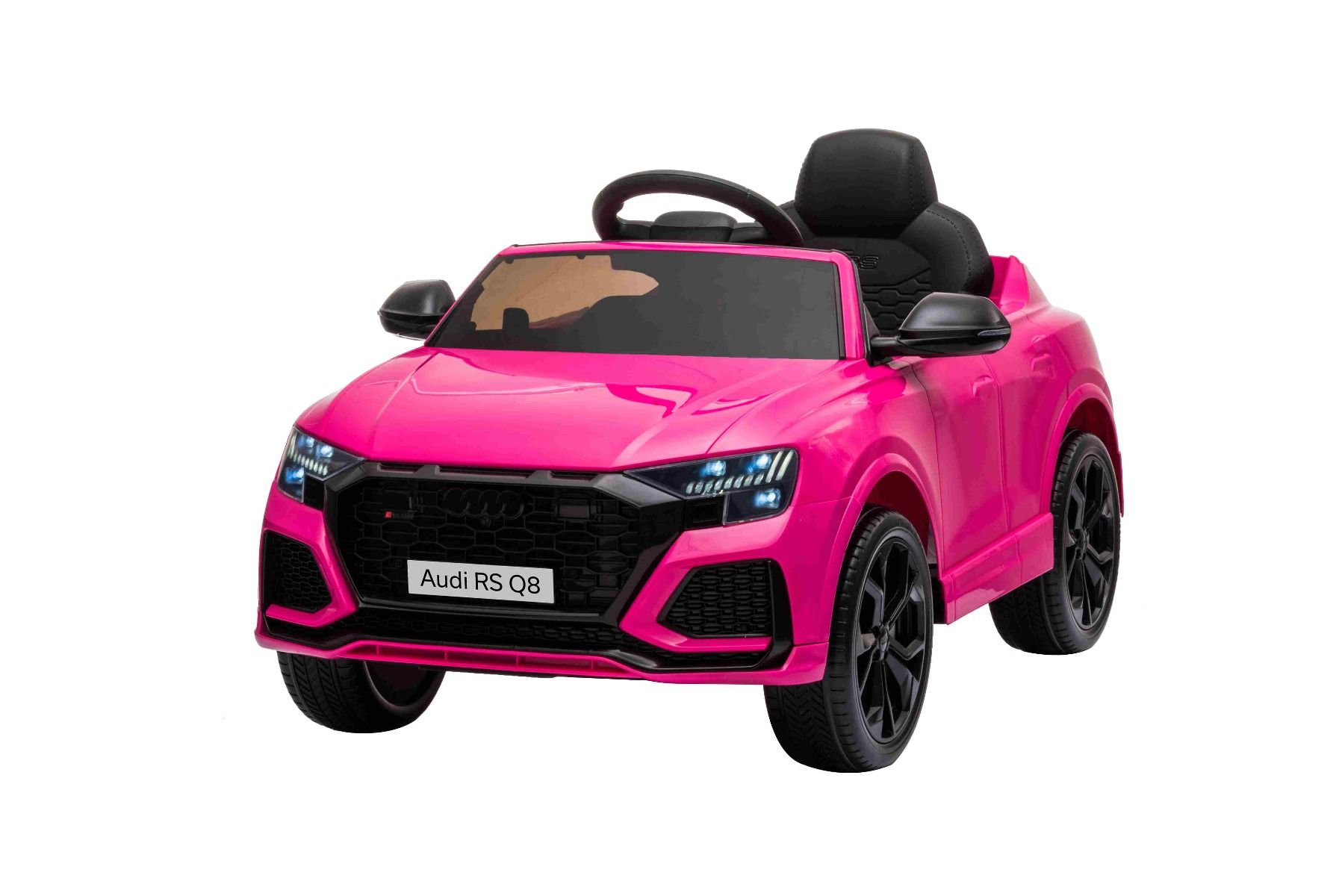 COCHE RSQ8 12V INFANTIL, ROSA, RC, RUEDAS DE GOMA, ASIENTO POLIPIEL ...