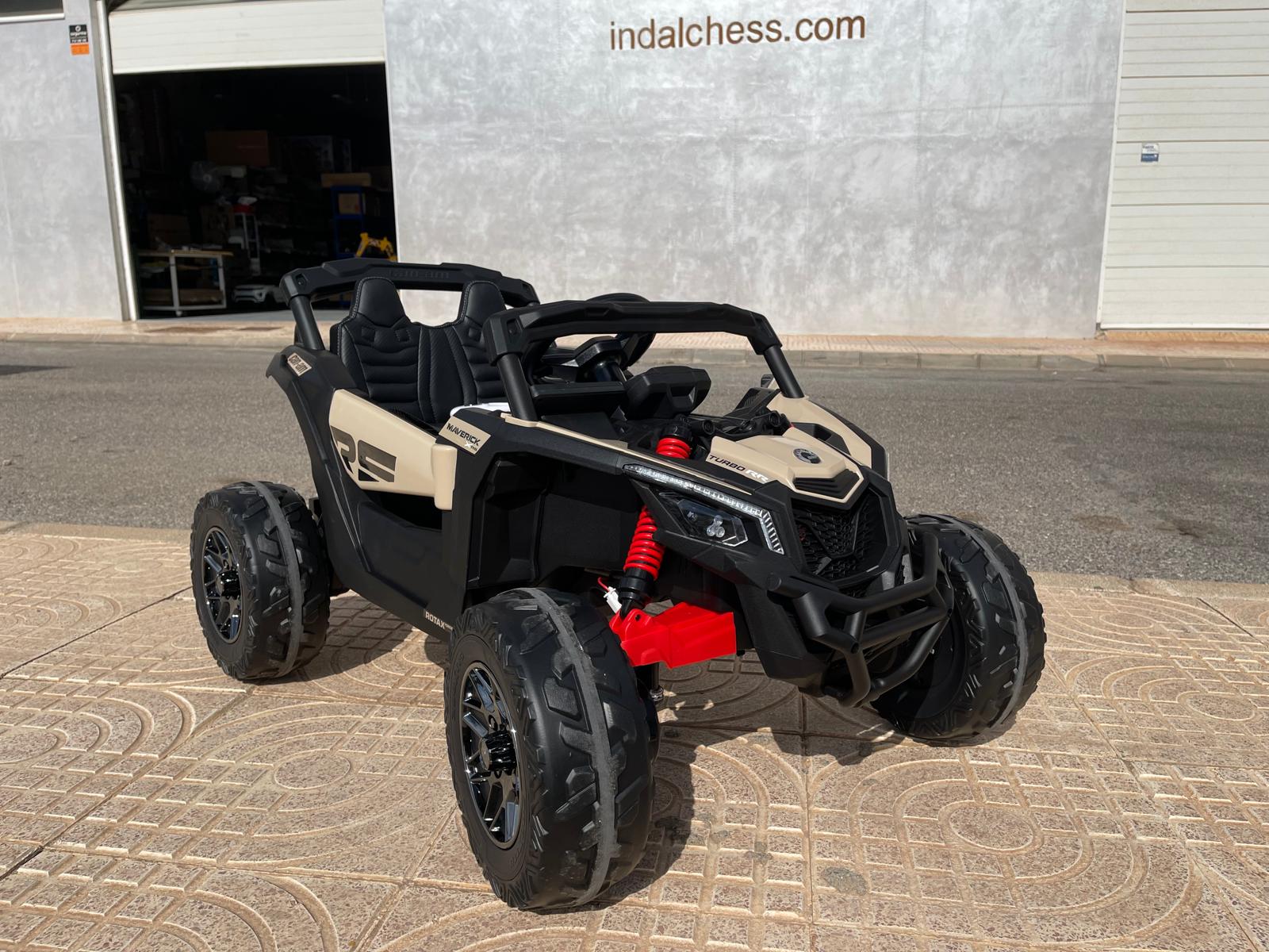 Buggy 24V CAN-AM RS Maverick plaza negro/caqui, 4x4 (MOTORES DE