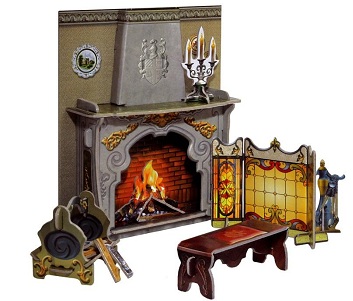 VENTA CHIMENEA MINIATURA DE CARTÓN PARA CASITAS DE MUÑECAS. CLEVER