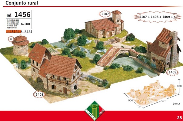 Maqueta Casas rurales para montar en ladrillo Aedes Ars 