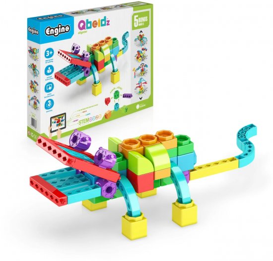 Engino QBOIDZ Harvest Hero – Blocchi Trattore Agricolo Per Bambini 4+ – 10 Modelli Bonus Inclusi – Gioco STEM