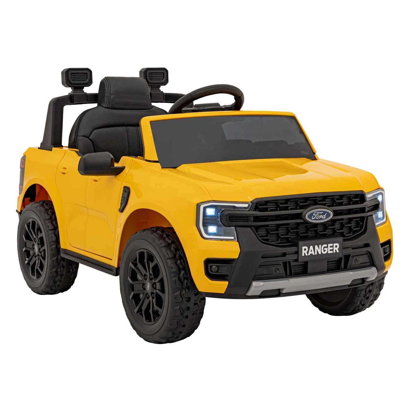 Coche electrico niños 12v, 1 plaza, amarillo, Ford RANGER F707 LITTLE ...