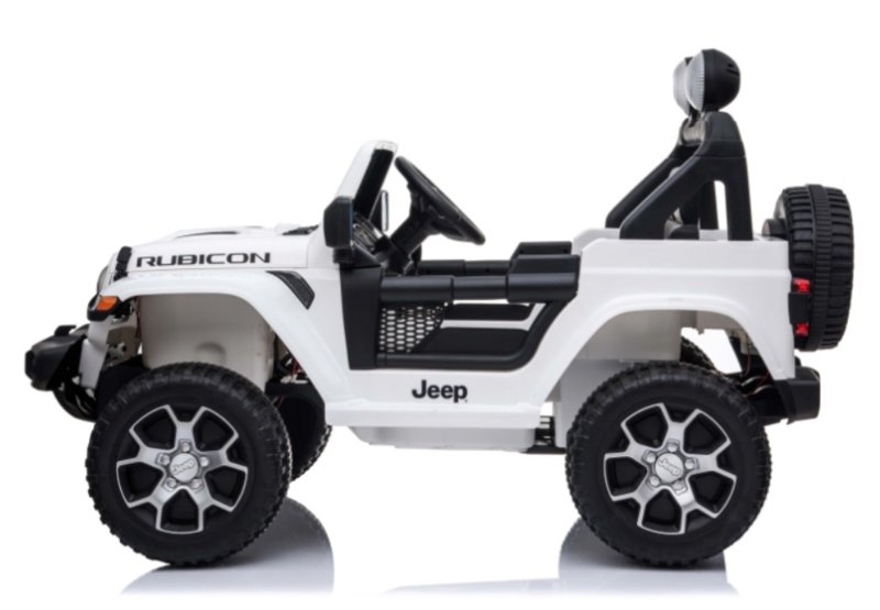Jeep Rubicon 12V Eléctrico Para Niños – Coche Con Asiento De Cuero, 2 Motores, Mando A Distancia Y Luces LED – Ideal De 1 A 6 Años
