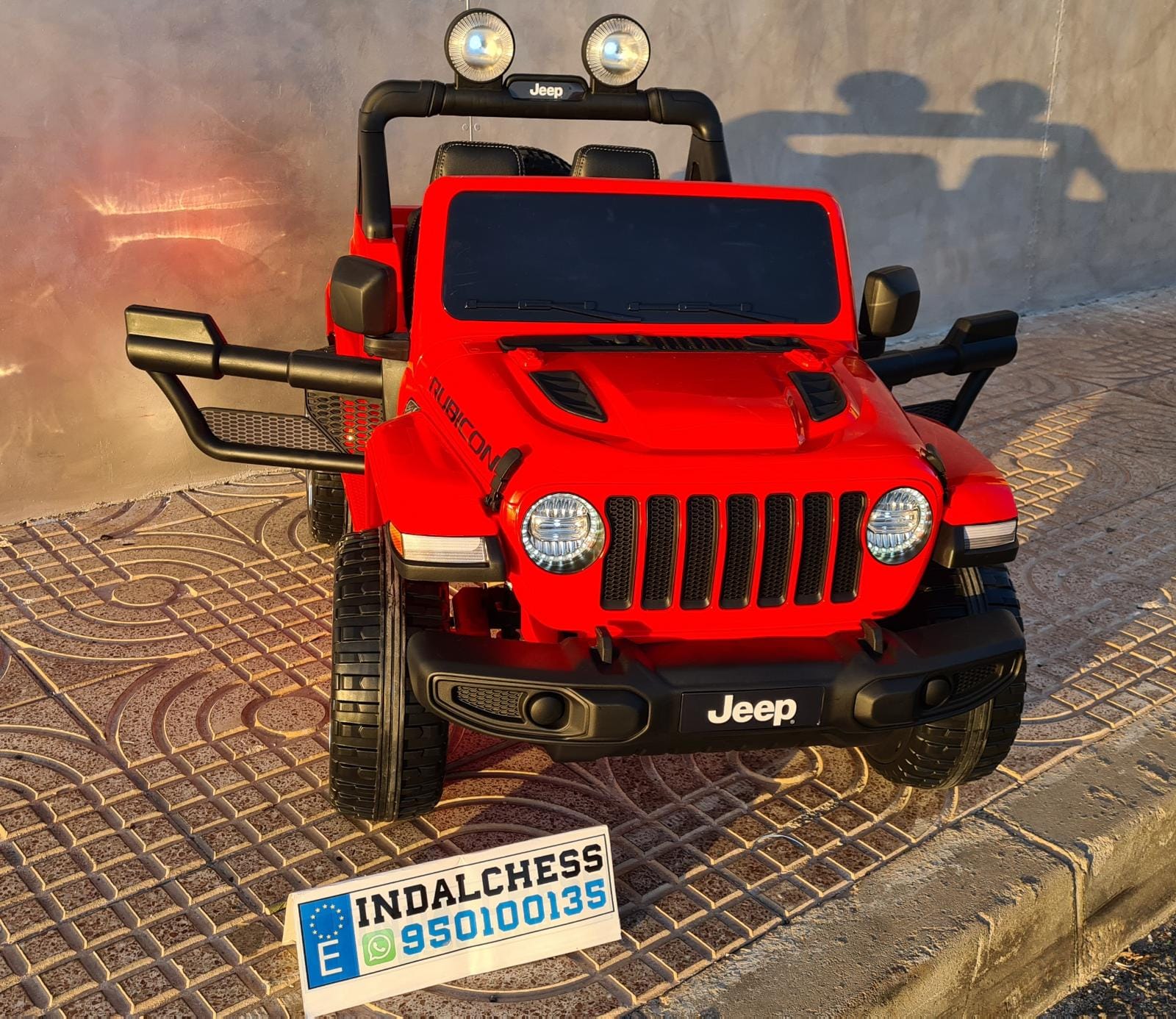 JEEP RUBICÓN 12V, ROJO, MANDO RC, MOTORES, FULL OPTION BC
