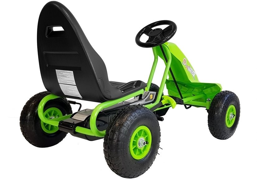 Kart De Pedales Para Niños De 2 A 5 Años | Ruedas EVA Silenciosas | Avanza Y Retrocede | Capacidad Hasta 30 Kg | Color Verde