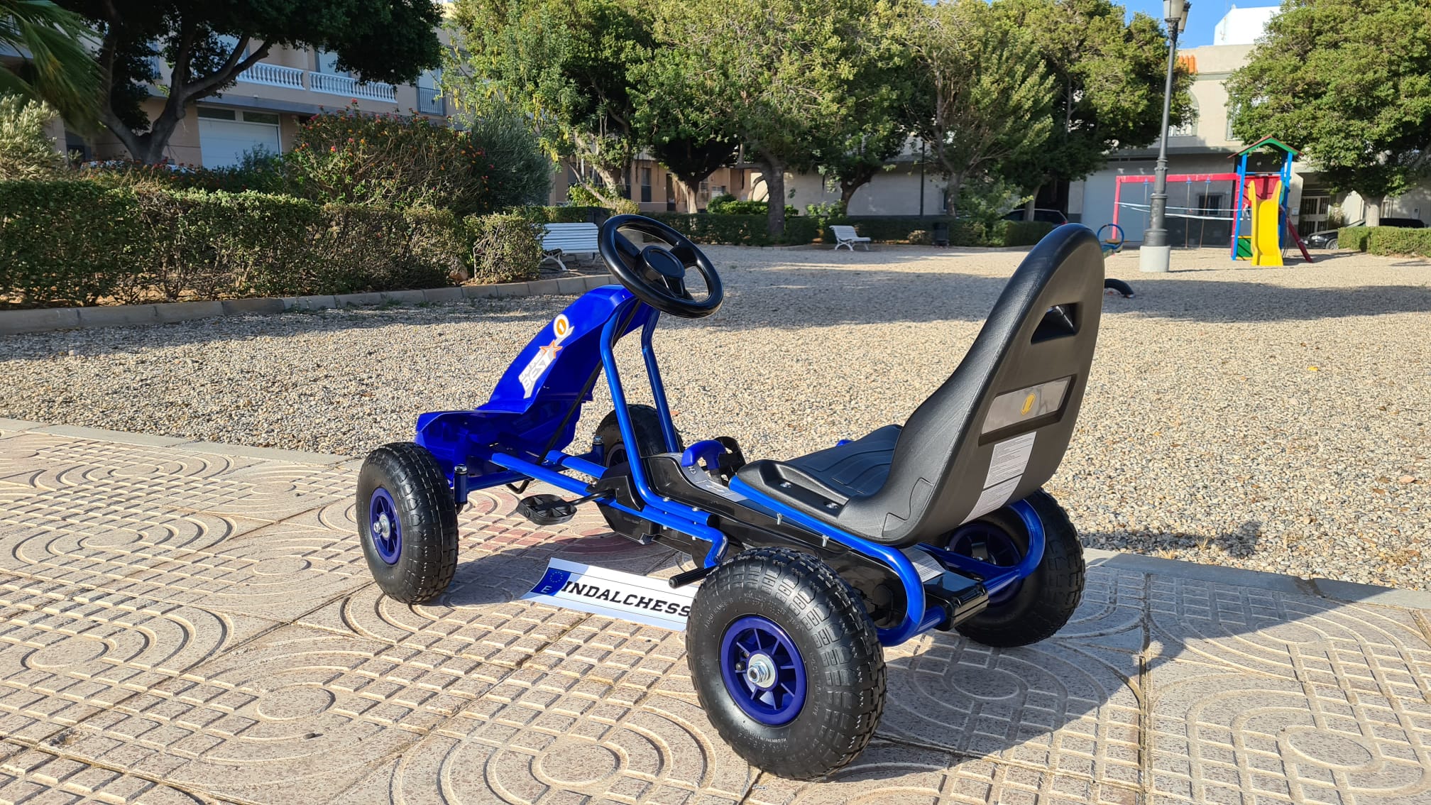 GO KART DE PEDALES PARA NIÑOS DE 3 A 8 AÑOS, azul, A-18 LE5344, Coches ...