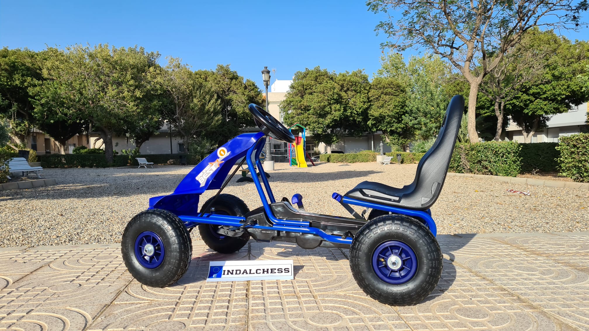 GO KART DE PEDALES PARA NIÑOS DE 3 A 8 AÑOS, azul, A-18 LE5344, Coches ...